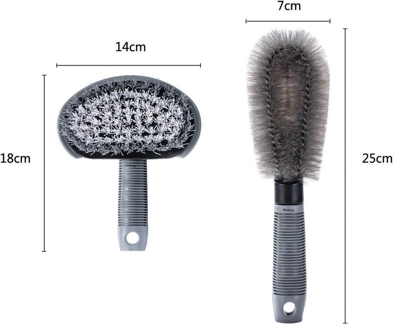 Winberg 2 Pcs Tyre and Alloy Wheel Cleaning Brush, Rim Cleaner for Your Car, Motorcycle or Bicycle Tire Brush Washing Tool TY02 - Image 2