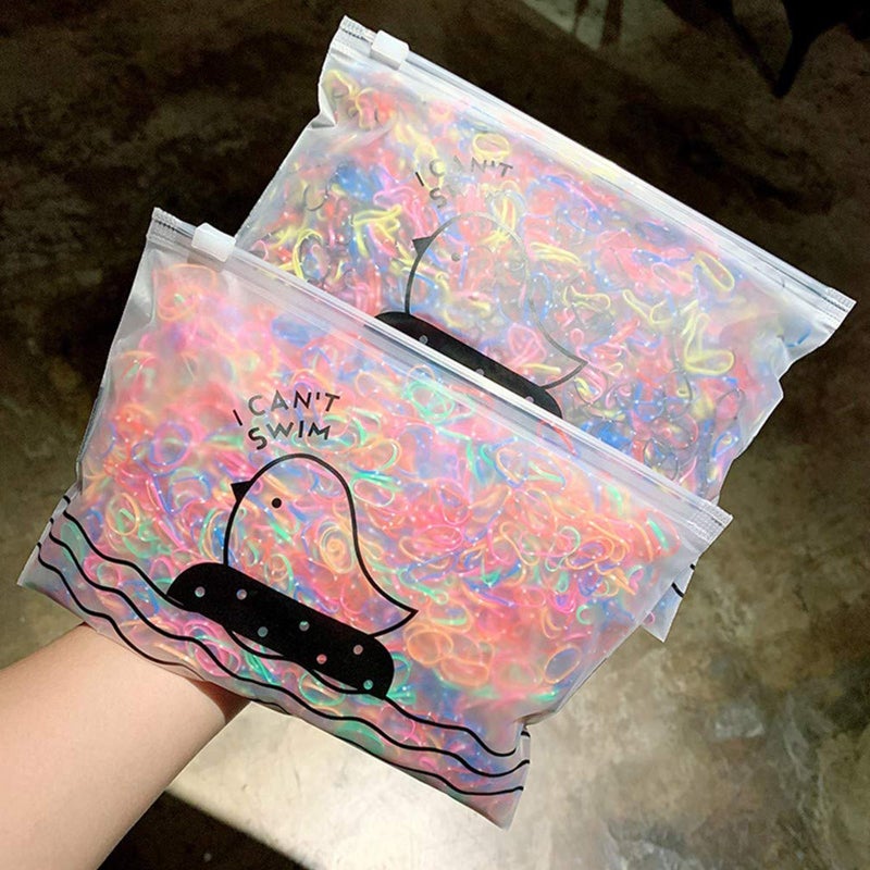 3000pcs Hair Rubber Bands Disposable Soft Elastic Hair Ties Women Girls Small Tiny Colorful Disposable Rubber Bands - Image 4