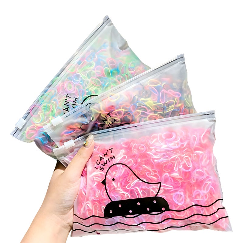 3000pcs Hair Rubber Bands Disposable Soft Elastic Hair Ties Women Girls Small Tiny Colorful Disposable Rubber Bands - Image 1