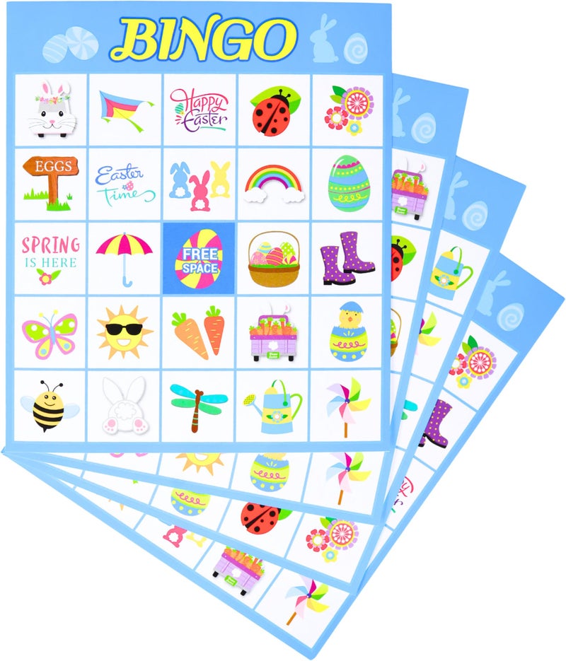 Iconikal 32 Player Easter Bingo Set with Bonus Pin the Nose on the Bunny Game - Image 2