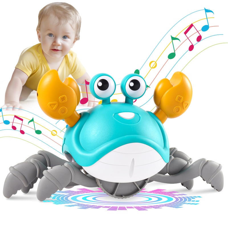 Gigilli Crawling Crab Baby Toys Tummy Time Baby Toys 61218 Month Infant Learning Crawl Walking Dancing Crab with MusicSpeed Control for 3 4 5 6 Boys Girls Year Easter Birthday 1 2 3 Gifts - Image 3