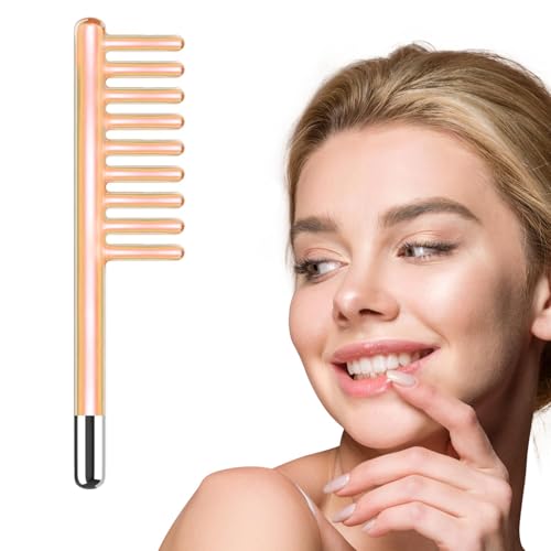 piercing High Frequency Wand For Hair, Dandruff Remover Comb, Splitends Remover Machine For Hair High-Frequency Comb Only 1-Pc Scalp Stimulating Attachment(Red) - Image 1