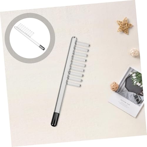 piercing High Frequency Wand For Hair, Dandruff Remover Comb, Splitends Remover Machine For Hair High-Frequency Comb Only 1-Pc Scalp Stimulating Attachment(Red) - Image 5