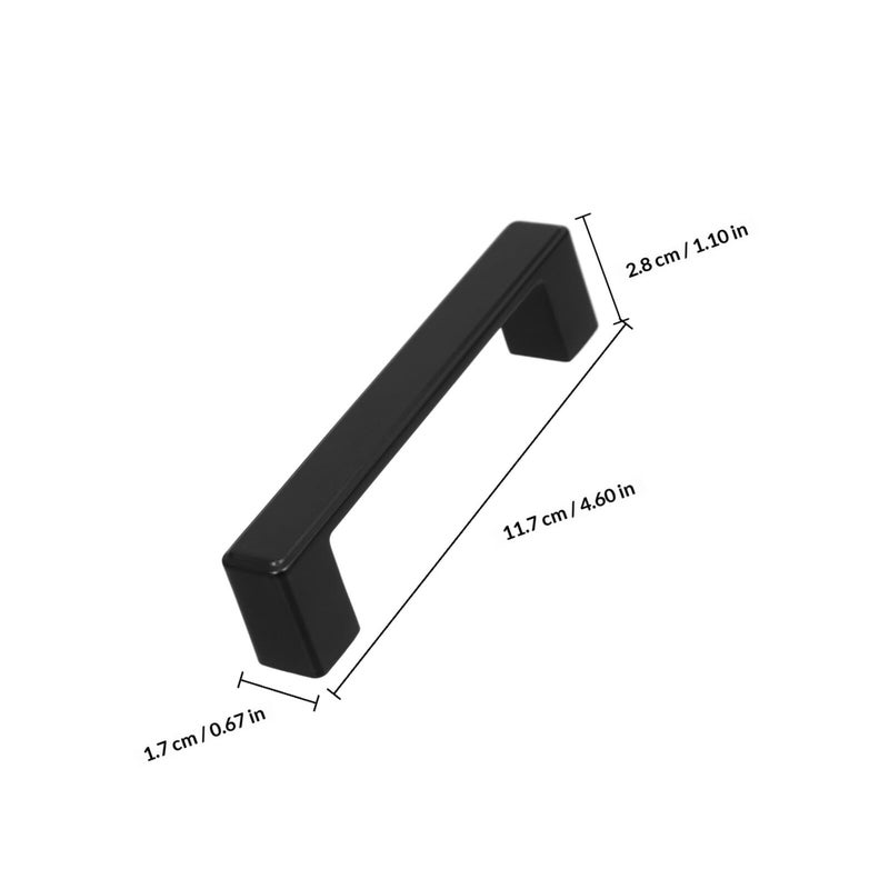 Matte Black Zinc Alloy Cabinet Drawer Pulls Hardware For Kitchen Wardrobe Dresser - Image 3