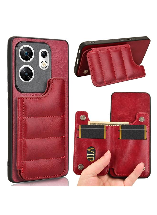 S-TOP Case For Infinix Zero 30 4G Cow Pattern Sewing Card Bag Phone Case - Image 1