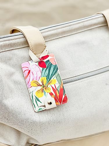 Ban.do Women's Getaway Leatherette Floral Luggage Tag with Strap, Paradiso - Image 4