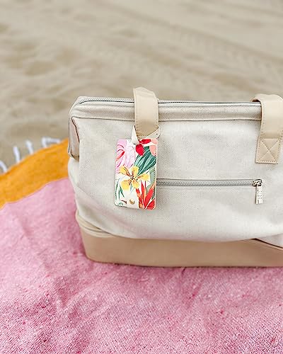 Ban.do Women's Getaway Leatherette Floral Luggage Tag with Strap, Paradiso - Image 5