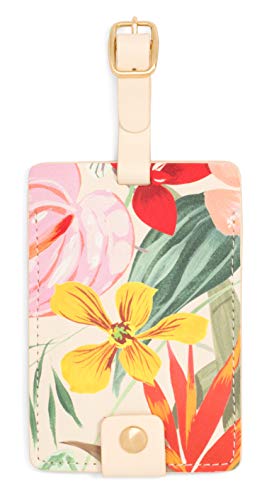 Ban.do Women's Getaway Leatherette Floral Luggage Tag with Strap, Paradiso - Image 1