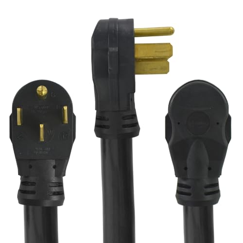 Conntek 14455-15, 50 Amp RV Power Cord to 50 Amp Locking (15 Feet) , Black - Image 2