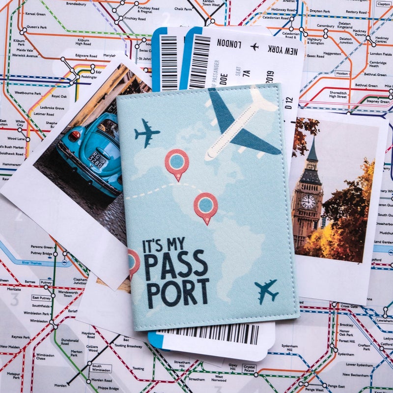 Quttie Passport Cover for Kids, Women and Men, Cute Travel Passport Holder (Airplane) - Image 5