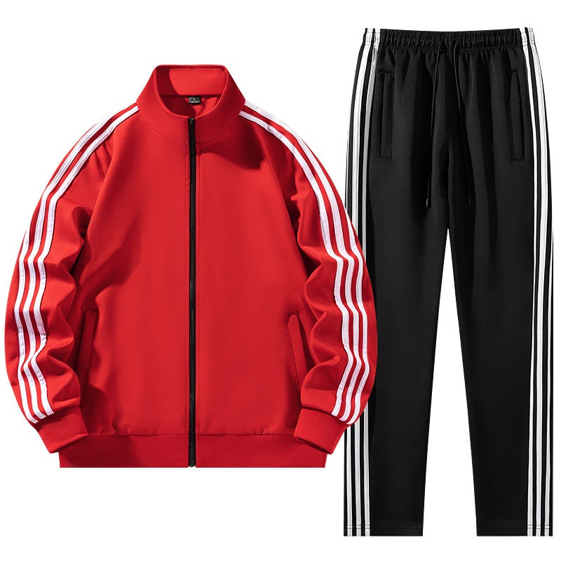 S-6X Spring and Autumn Casual Suit for Men and Women, Three-Stripe Sportswear