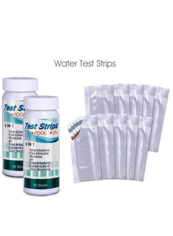 6 In 1 Multipurpose Chlorine Ph Test Strips Spa Swimming Pool Water Tester Paper - Image 2