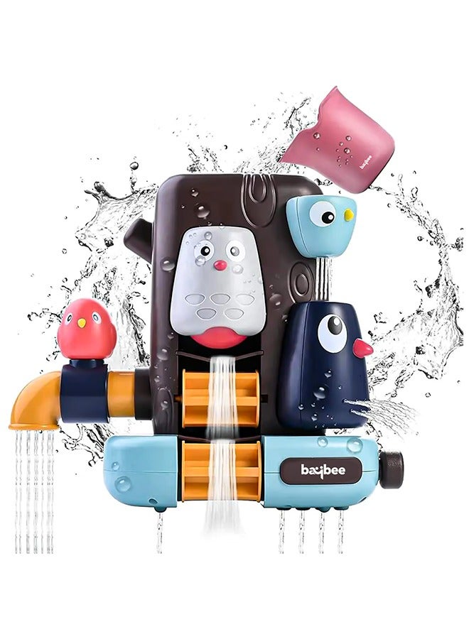 بيبي Baybee ألعاب حمام الطفل الخروج من بيت الشجرة المرح شلال حوض الاستحمام لعبة حمام السباحة ألعاب حمام الطفل للأطفال الصغار الأولاد والبنات - Image 1