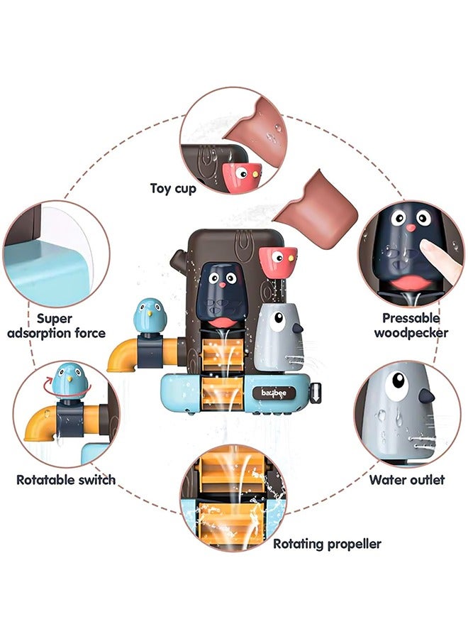 بيبي Baybee ألعاب حمام الطفل الخروج من بيت الشجرة المرح شلال حوض الاستحمام لعبة حمام السباحة ألعاب حمام الطفل للأطفال الصغار الأولاد والبنات - Image 5