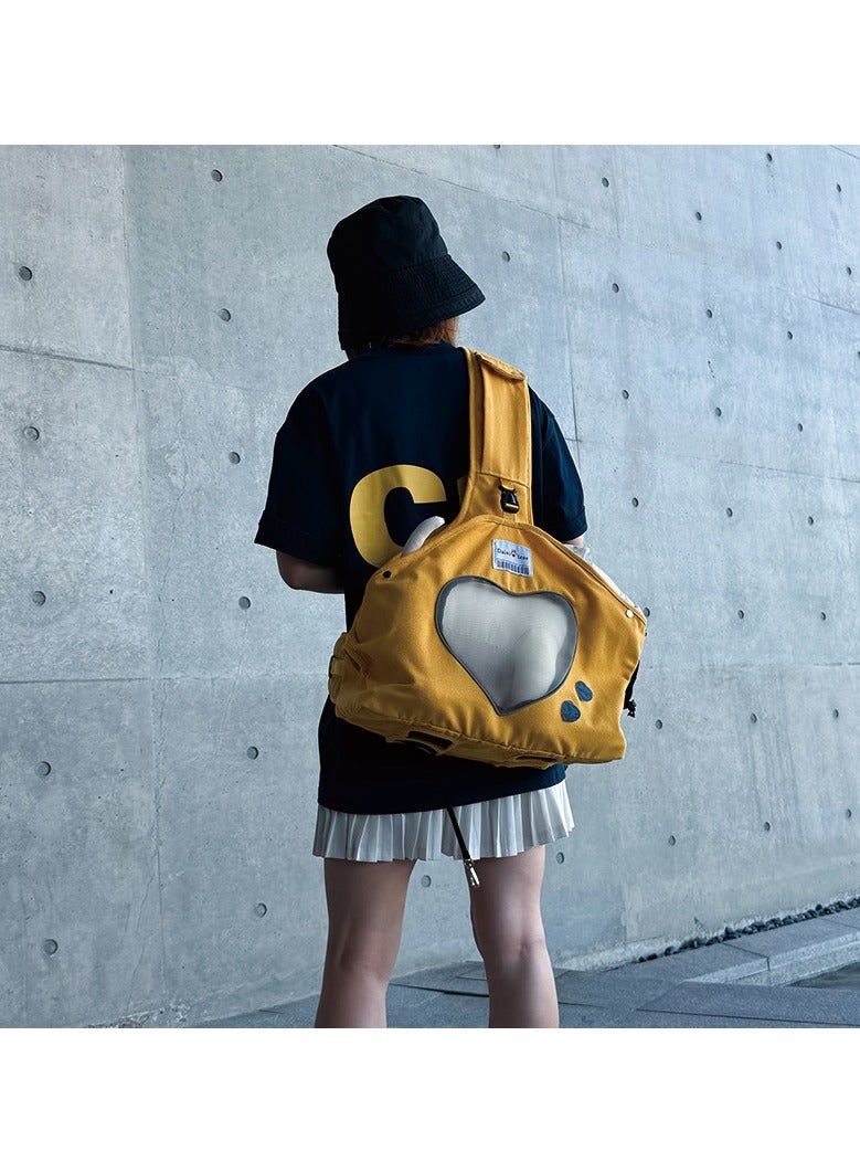 عام حقيبة قطة محمولة مثل حقيبة الظهر، مصنوعة من قماش منشف. تناسب القطط الصغيرة والحيوانات الأليفة الكبيرة على حد سواء. إنها حقيبة كبيرة وملائمة للجلد، ومريحة للقطط، وتضمن سلامتها. - Image 2