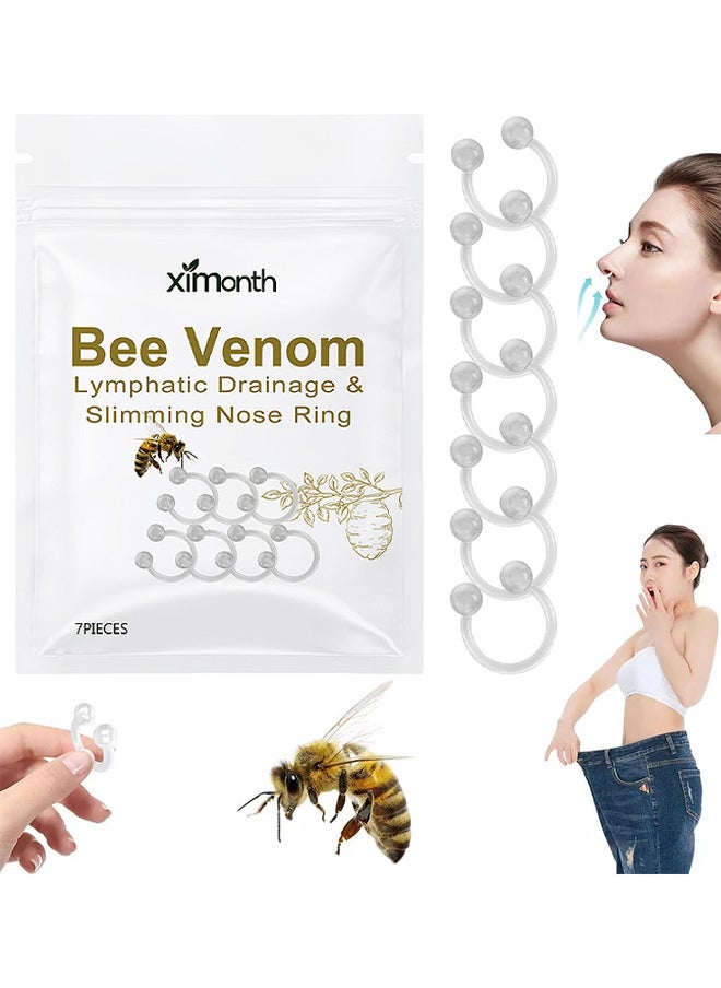 ximonth Bee Venom Lymphatic Drainage And Slimming Nose Ring, Bee Venom Drainage And Slimming Nose Ring, Bee Venom Lymphatic Drainage Nose Ring, Can Speed Up Basal Metabolic Rate  - Image 1