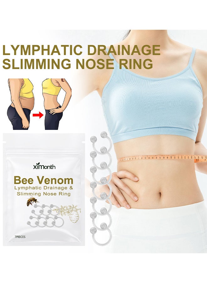 ximonth Bee Venom Lymphatic Drainage And Slimming Nose Ring, Bee Venom Drainage And Slimming Nose Ring, Bee Venom Lymphatic Drainage Nose Ring, Can Speed Up Basal Metabolic Rate  - Image 2