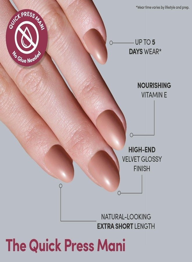 Glamnetic Press On Nails- Quick Press No Glue Mani Extra Short Oval 30pc - Image 5