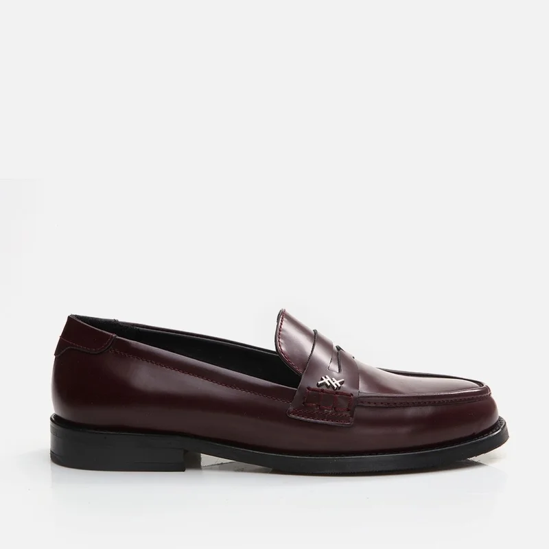 Hotiç 01AYH291700A780 GENUINE Leather Claret Red Women's Loafer