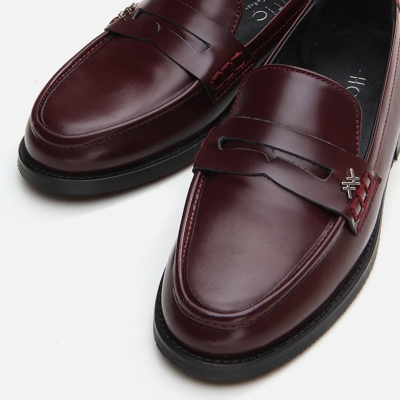 Hotiç 01AYH291700A780 GENUINE Leather Claret Red Women's Loafer  - Image 2