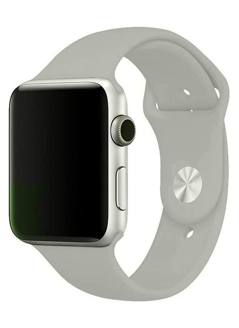 Sports Band for Apple Watch 41mm 40mm 38mm Soft Silicone Replacement Wrist Strap Compatible with iWatch Apple Watch Series 7/SE/6/5/4/3/2/1 Concrete