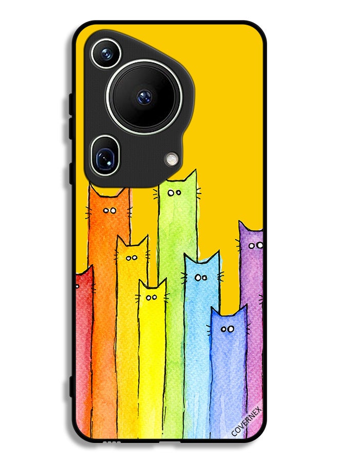 Covernex Huawei Pura 70 Ultra Protective Case Cover Cat Puppet Art - Image 1