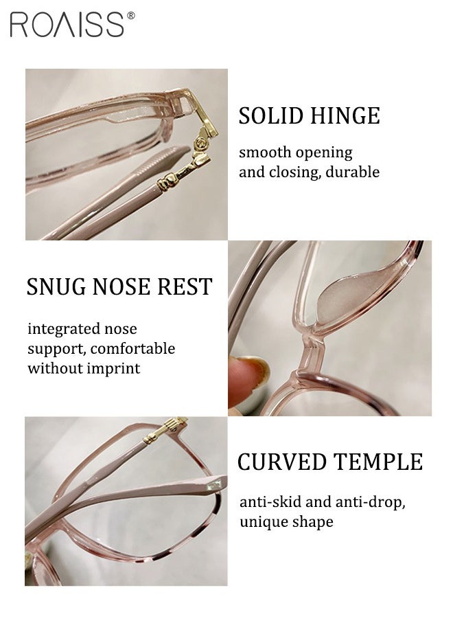 roaiss - Blue Light Blocking Sunglasses for Women Anti UV and Glare Blue Light Filter Computer Glasses Square Color Changing Anti Eyestrain Headache Eyewear Transparent Multicolour - Image 1