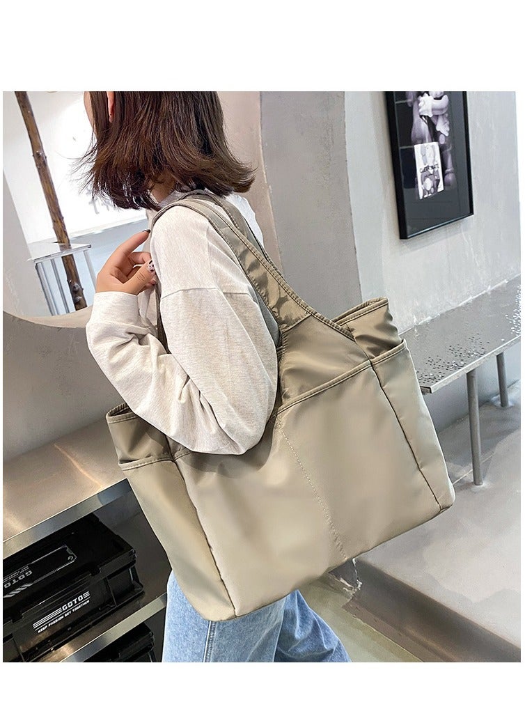 Multi Pocket Tote Shoulder Bag Multi-function Nylon Shoulder Handbag Travel Purse Bags - Image 2