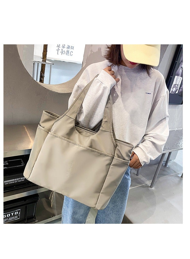 Multi Pocket Tote Shoulder Bag Multi-function Nylon Shoulder Handbag Travel Purse Bags - Image 3