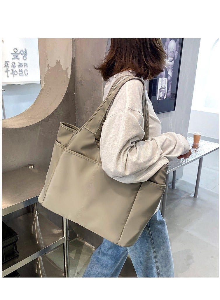 Multi Pocket Tote Shoulder Bag Multi-function Nylon Shoulder Handbag Travel Purse Bags - Image 4