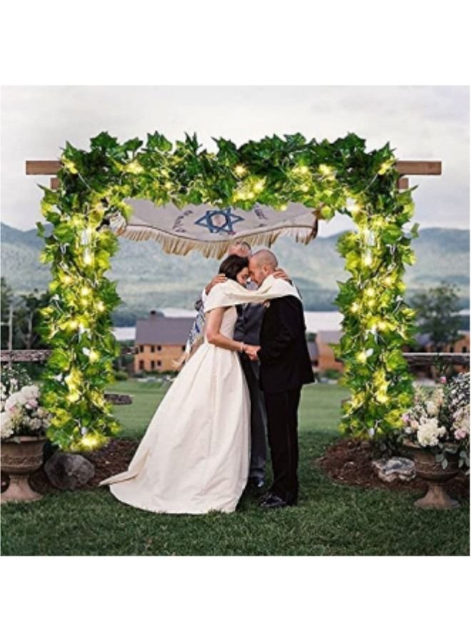 GGEROU Wisteria Rattan String Lights Outdoor 20 Led 6.5 FT Realistic Plants String Lights LED Decorative Lights Garland Vines with Lights Bettery Power - Image 2