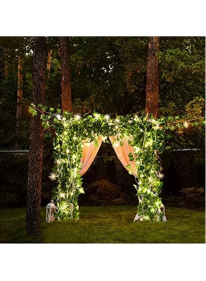 GGEROU Wisteria Rattan String Lights Outdoor 20 Led 6.5 FT Realistic Plants String Lights LED Decorative Lights Garland Vines with Lights Bettery Power - Image 3