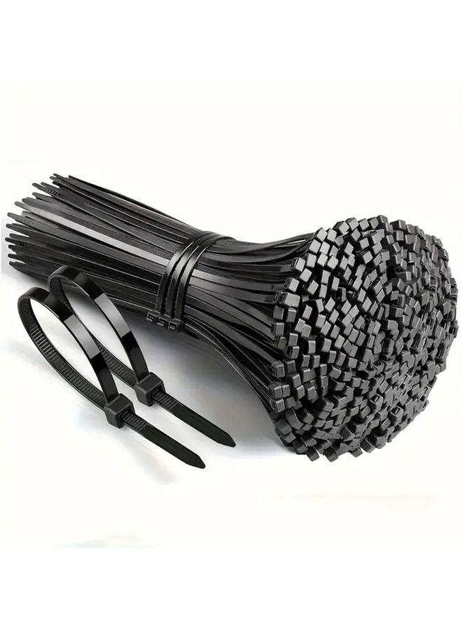 Black Nylon Zip Ties 300Pcs Adjustable Waterproof Multi Purpose Outdoor Household - Image 3