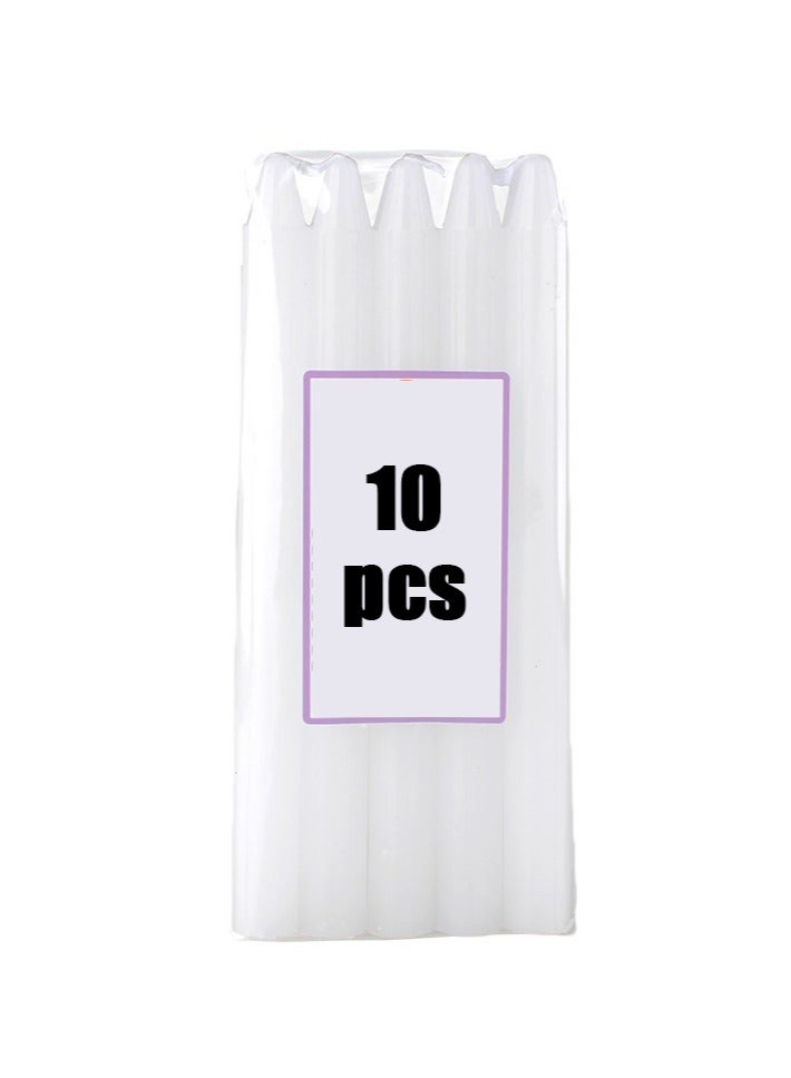 Pack of 10 Unscented Chandelier Candles, Natural, 20cm, Elegant and simple Design - Image 1