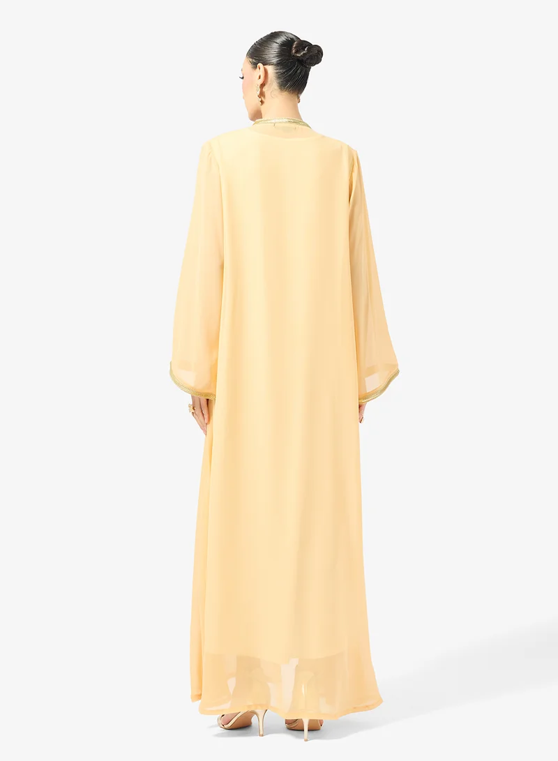 جولدن ابل Chiffon Abaya