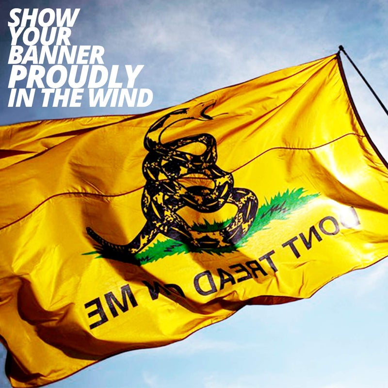 Anley Fly Breeze 3x5 Foot Don't Tread On Me Flag - Vivid Color and Fade proof - Canvas Header and Double Stitched - Flags Polyester with Brass Grommets 3 X 5 Ft - Image 3