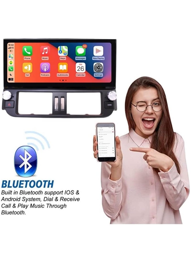 SHEZA STAR Android Car Stereo for Toyota Prado 2010-2013 8GB RAM 128GB ROM With 360 Camera, SIM Card, Carplay, M-Link Wi-Fi BT, Radio GPS, 12.3 Inch IPS.QLED Touch Screen with AHD Camera Included  - Image 3