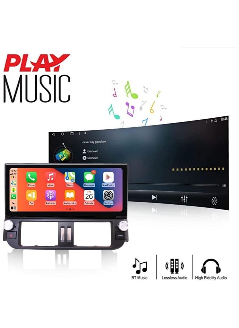 SHEZA STAR Android Car Stereo for Toyota Prado 2010-2013 8GB RAM 128GB ROM With 360 Camera, SIM Card, Carplay, M-Link Wi-Fi BT, Radio GPS, 12.3 Inch IPS.QLED Touch Screen with AHD Camera Included  - Image 5