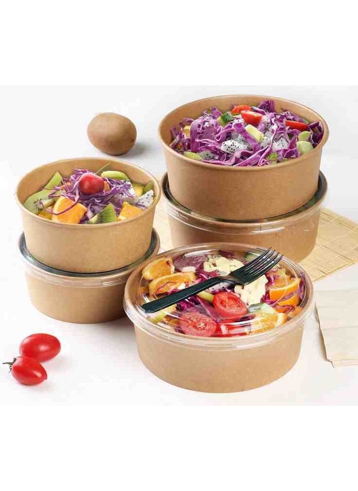 Kraft Organic 750 cc Salad Bowl with Lid - 20 Pieces  - Image 3
