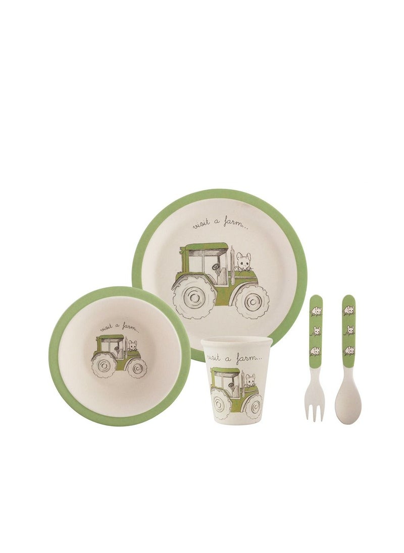 KitchenCraft Visit A Farm- Tractor 5 Piece Dining Set  - Image 2