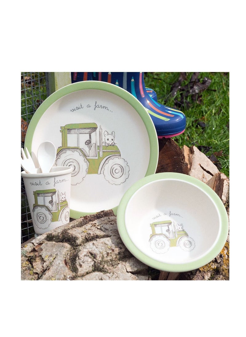 KitchenCraft Visit A Farm- Tractor 5 Piece Dining Set  - Image 3