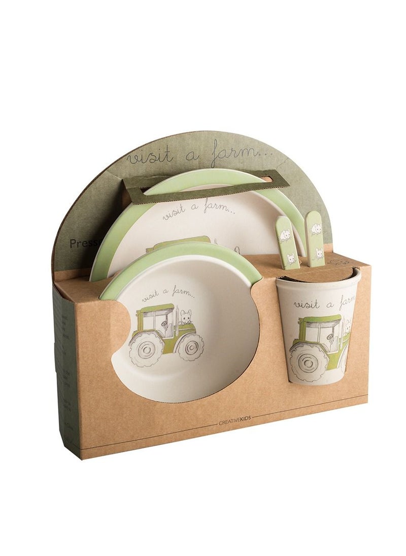 KitchenCraft Visit A Farm- Tractor 5 Piece Dining Set  - Image 1