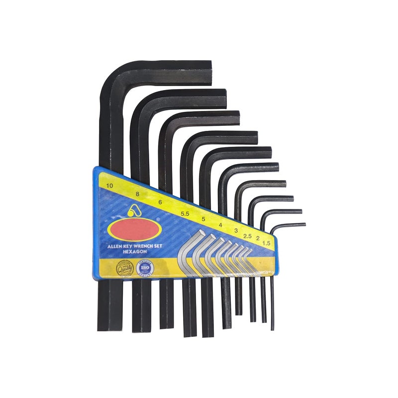 Electronicspices طقم مفاتيح ربط سداسية أو ألين على شكل L عالمي مكون من 10 قطع - Image 1