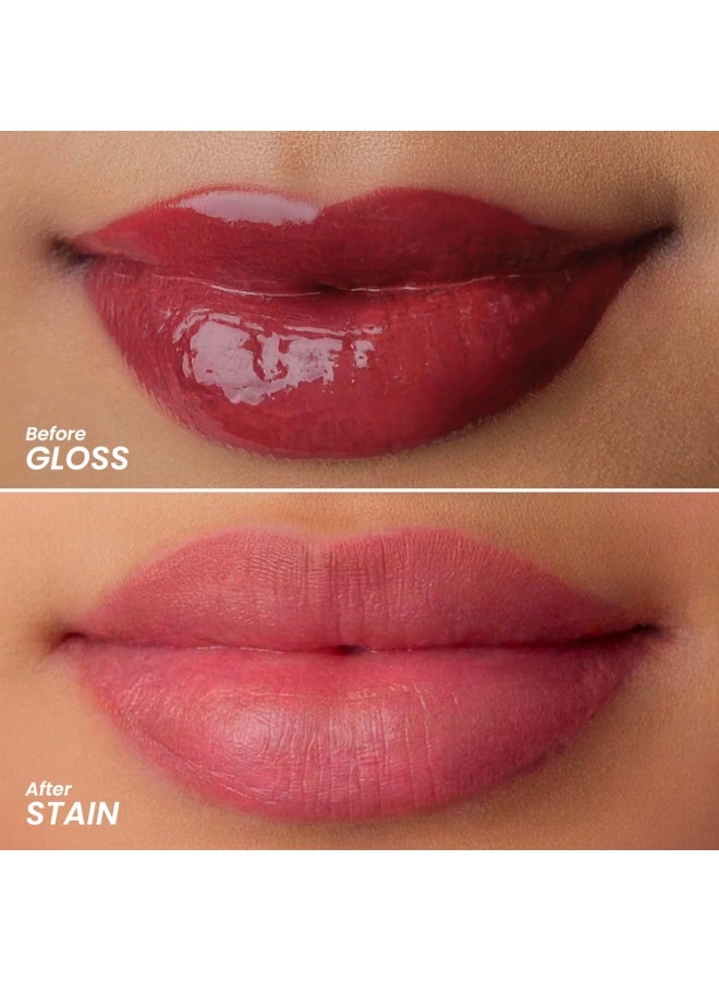 LAMIOR Hydrating Lip Gloss Stain, 2-in-1 Ultra Glossy Shine & Long-Lasting | Lip Tint, Non-Sticky Lightweight High Pigment, Peptide, Astaxanthin & Kakadu Plum Infused, Vegan Cruelty Free(Sugar Splash) - Image 4