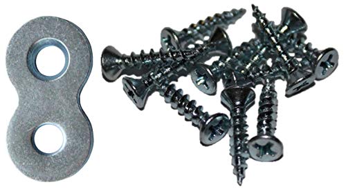 Balsam Point Workshop 20-Pack with Screws - Heavy Duty Figure 8 Table Top Connector or Desk Top Fastener Clip - 12 Gauge Steel - Image 4