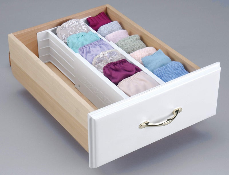 Dial Industries, Inc. Dial Industries Adjustable Dresser Drawer Clothes Organizer Dividers, Set of 2, 4.5" Deep - Image 4