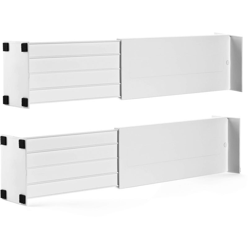 Dial Industries, Inc. Dial Industries Adjustable Dresser Drawer Clothes Organizer Dividers, Set of 2, 4.5" Deep - Image 1