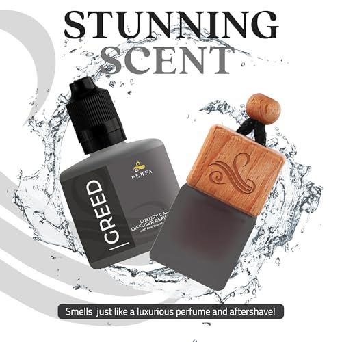 Perfa Creed Gift Set with Refill Bottle | Perfume Inspired Car Fragrances | Strong Car Freshener with Odour Eliminator Technology | Creed Automotive Freshener by Perfa - Image 5