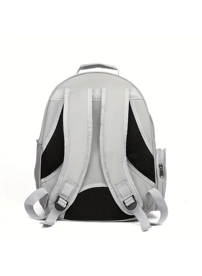 ستار جراي حقيبة ظهر قط شفافة كبيرة السعة حاملة حيوانات أليفة متينة مصنوعة من مادة البولي كربونات قابلة للتنفس - Image 5