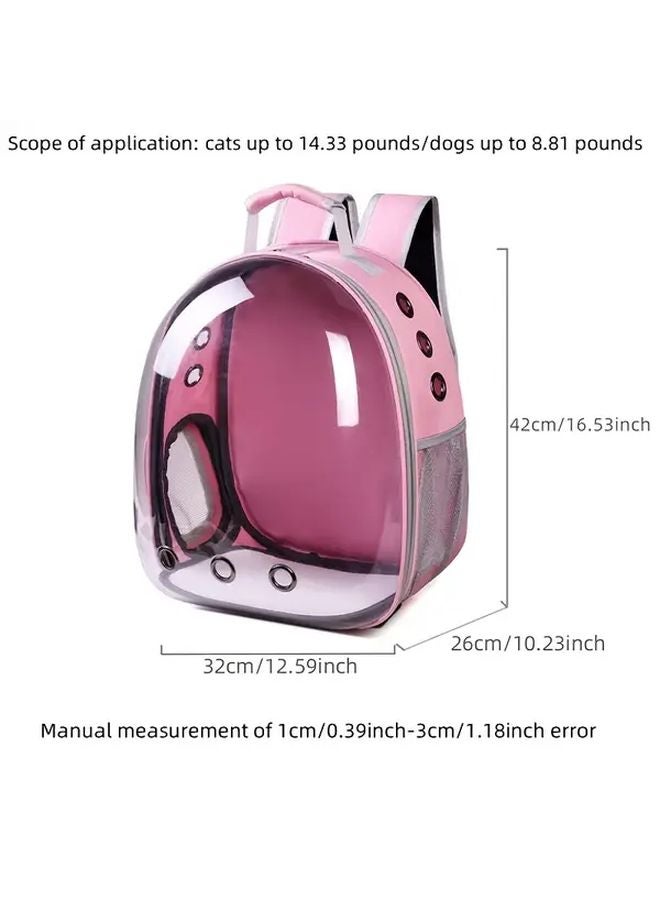 ستار جراي حقيبة ظهر قط شفافة كبيرة السعة حاملة حيوانات أليفة متينة مصنوعة من مادة البولي كربونات قابلة للتنفس - Image 3